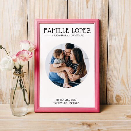 affiche naissance personnalisée