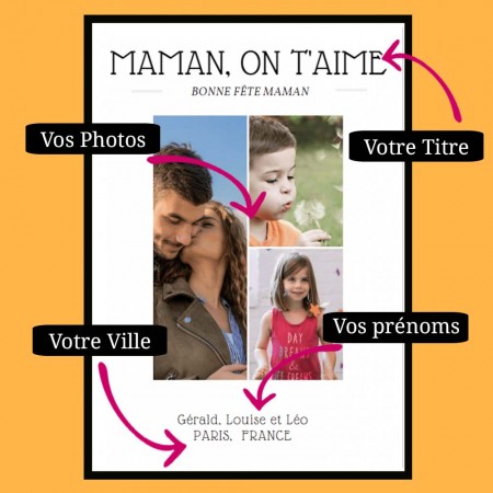 Personnalisation de l'affiche Fête des Mères